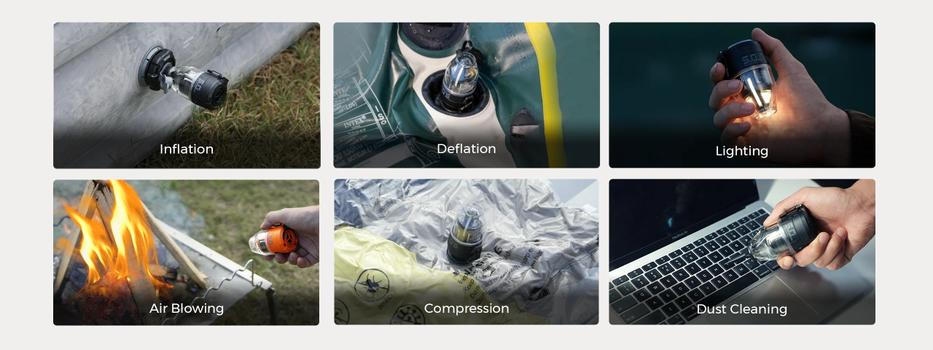 Flextail Max Pump 3 - NY! - luftpumpe med tømmefunksjon - for packrafts,  liggeunderlag,  puter, badeleker - kun 122g (MAX-PUMP-3)