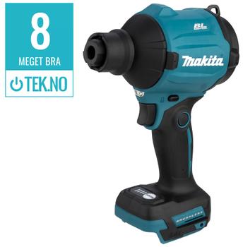 Makita DAS180Z blåsepistol - uten batteri LXT 18V - 0-200m/s, 0-18kPa, 0-1.1m³/ min - støvblåser blåseverktøy blower (DAS180Z)