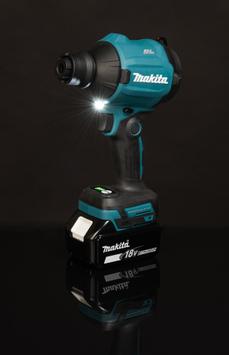 Makita DAS180Z blåsepistol - uten batteri LXT 18V - 0-200m/s, 0-18kPa, 0-1.1m³/ min - støvblåser blåseverktøy blower (DAS180Z)