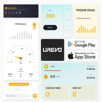 Urevo Strol 2E tredemølle 10km/t 102x38cm løpebånd (URTM030)
