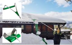 Snowfall Deluxe snømåker for tak med ekstra "snøhode" - taksnømåker fjerner snø fra tak uten problem