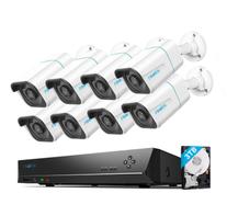 Reolink 4K kameraovervåkningspakke - NVR - 8 AI-kameraer 8MP, PoE, inkl. 8 stk. RLC-810A 4K AI-kameraer, 3TB harddisk og kabler