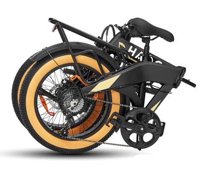 HAOQI Squirrel sammenleggbar elsykkel - svart (HAOQI-Squirrel)