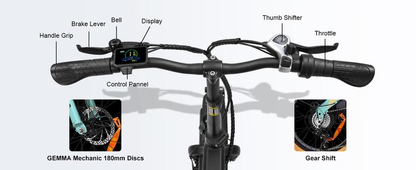 HAOQI Squirrel sammenleggbar elsykkel - svart (HAOQI-Squirrel)