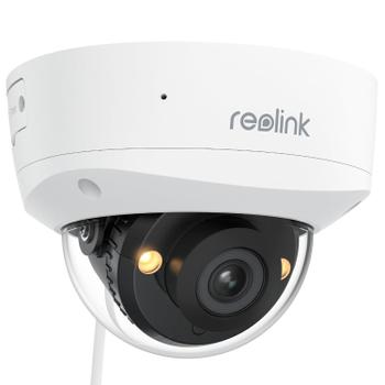 Reolink P337 - vandalsikkert 4K-kamera PoE overvåkningskamera med AI og spotlys - strøm og data via nettverkskabel (RLC-P337)