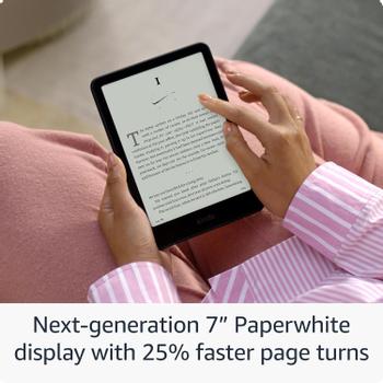 Amazon Kindle Paperwhite 2024 (16GB) Black, 7" lesebrett,  300 ppi, Wi-Fi, Special Offers Edition (B0CFPXBJ9Y)