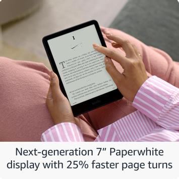 Amazon Kindle Paperwhite 2024 (16GB) Black, 7" lesebrett,  300 ppi, Wi-Fi, Special Offers Edition (B0CFPXBJ9Y)