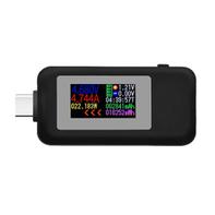  Multimeter USB-C-tester - lettlest LCD-display 4-30V DC, 0-5.1A