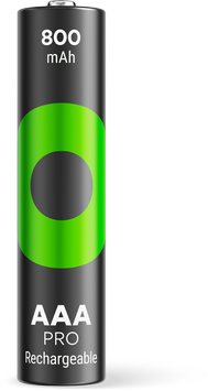 GP ReCyko Pro Rechargeable Battery, Size AAA, 800 mAh, 4-pack (201244)