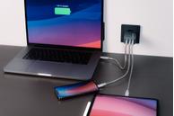 Verbatim strømadapter - GaN - 65 watt reiselader med europeisk,  engelsk og amerikansk støpsel (32201)