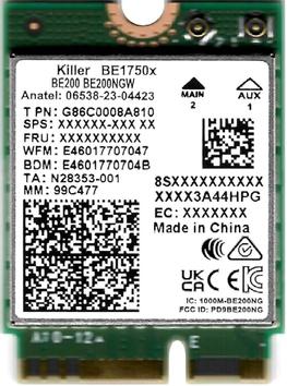 Intel Killer Wi-Fi 7 320MHz BE1750i nettverksadapter - M.2 2230 No vPro (BE201.NGWG.NVX)