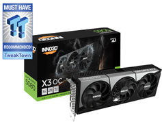INNO3D GeForce RTX 5080 16GB X3 OC, 3x DisplayPort 2.1b, 1x HDMI 2.1b, 850W