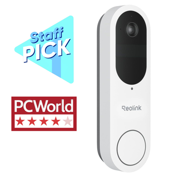 Reolink smart ringeklokke med kamera hvit, batteridrevet, 4MP oppløsning, persondeteksjon