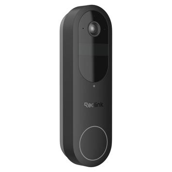 Reolink smart ringeklokke med kamera svart, batteridrevet,  4MP oppløsning,  persondeteksjon (RL-Video-Doorbell-Batt-BK)