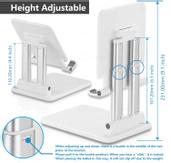 Pepper Jobs SSS-T6 sammenleggbart justerbart monitor-stativ for nettbrett og portable skjermer opptil 17.3" (SSS-T6-WH)