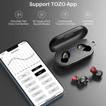 Tozo T10S vanntette trådløse ørepropper True wireless-hodetelefoner med mikrofon (TZ-T10S)