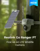 Reolink GO Ranger PT (G450) viltkamera 4G-kamera,  4K 8MP Ultra-HD AI GPS med Pan & Tilt - inkludert 6W solcellepanel (Go-Ranger-PT)