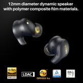 Tozo Golden X1 trådløse ørepropper True wireless LDAC-hodetelefoner med mikrofon (TZ-GoldenX1)