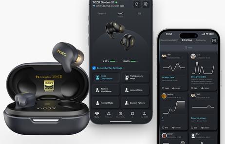 Tozo Golden X1 trådløse ørepropper True wireless LDAC-hodetelefoner med mikrofon (TZ-GoldenX1)
