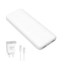 Platinet Powerbank 10000mAh + 20W vegglader hvit - 1x USB-C, 2x USB-A