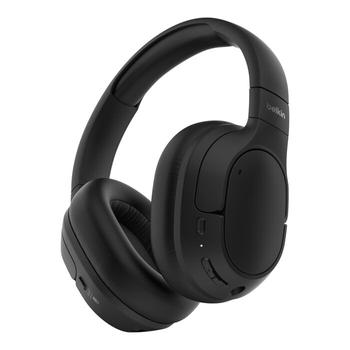 Belkin SoundForm Isolate trådløse hodetelefoner Bluetooth,  hybrid noise cancelling,  innebygget mikrofon, opptil 60 timer batteritid (AUD008HQBK)