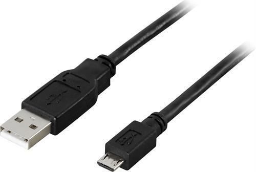 Deltaco USB Cable - 1 m - A-micro B (USB-301S)