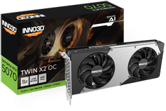 INNO3D GeForce RTX 5070 12GB Twin X2 OC, 3x DisplayPort 2.1b, 1x HDMI 2.1b, 650W