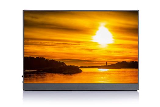 Ontario 14" Full-HD bærbar ekstraskjerm får strøm og videosignal gjennom USB-C-kabel (ONT-PM-1401)