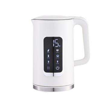Platinet vannkoker med LCD-skjerm - hvit 1.7 liter, 2200W