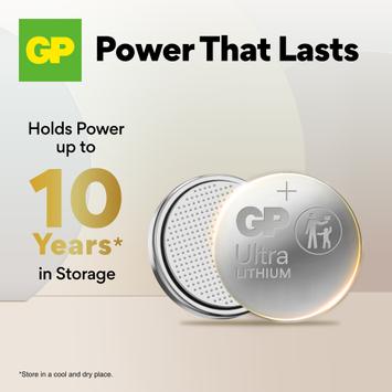 GP CR2032 Lithium knappcelle-batteri 4-pk 3V, Safety Seal (103256)