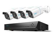 Reolink 4K kameraovervåkningspakke - NVR - 4 AI-kameraer 8MP, PoE, inkl. 4 stk. 4K AI-kameraer, 2TB harddisk og kabler