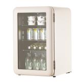 HCK Iconic 70l hvitt kjøleskap med glassdør - lekkert retrodesign med avrundede hjørner (SC-70R-ICON-WH)