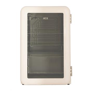 HCK Iconic 70l hvitt kjøleskap med glassdør - lekkert retrodesign med avrundede hjørner (SC-70R-ICON-WH)