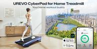Urevo CyberPad Home gåmølle m/ stigningsfunksjon 6km/t, 110x42cm bånd (URTM038)