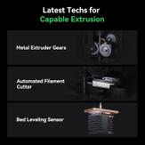 Creality Hi Combo 3D printer 260x260x300mm 1.75 mm Hyper-PLA,  PLA, PETG, ABS, PLA-CF (CR-HI-COMBO)