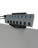 ICY BOX Holder for USB Hub and socket strip w/cable management (IB-MSA106-HH)