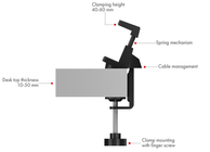 ICY BOX Holder for USB Hub and socket strip w/cable management (IB-MSA106-HH)