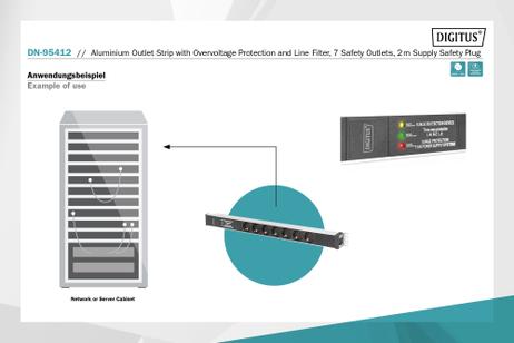 Digitus flerkoplingslist - 4000 watt - 3600 VA (DN-95412)
