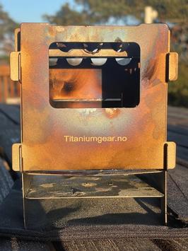 Adventure TiStove 100 titan kvistbrenner 125 gram, 82x82x115 mm (TiStove100)