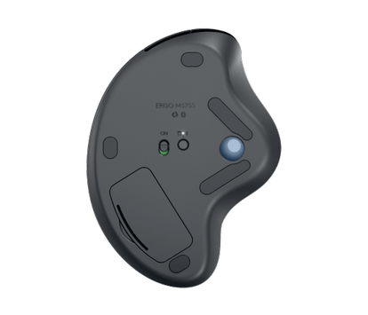 Logitech ERGO M575S Wireless Trackball - Graphite + Blue Ball (910-007029)