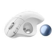 Logitech ERGO M575S Wireless Trackball - Off White + Blue Ball (910-007030)