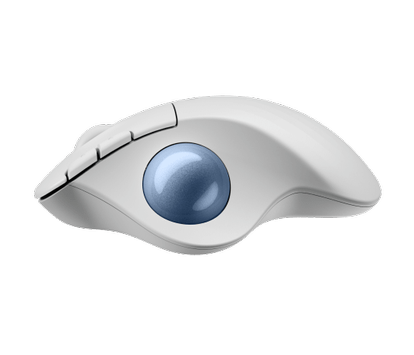 Logitech ERGO M575S Wireless Trackball - Off White + Blue Ball (910-007030)