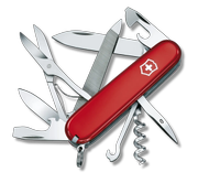 Victorinox Mountaineer - lommekniv - multiverktøy rød - Swiss Army Knife, lengde: 9.1 cm, vekt: 109 gram