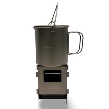 Adventure TiStove 100 titan kvistbrenner 125 gram, 82x82x115 mm (TiStove100)