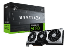 MSI GeForce RTX 5080 16GB VENTUS 3X OC PLUS, 3x DisplayPort 2.1b, 1x HDMI 2.1b, 850W