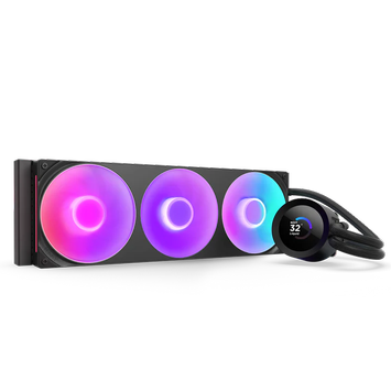 NZXT Kraken Plus 360 RGB Black 360mm AIO vannkjøling med LCD-skjerm og RGB-vifter (RL-KR360-B2)