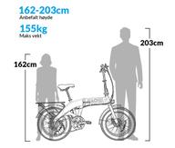 HAOQI Squirrel sammenleggbar elsykkel - blå (HAOQI-Squirrel-BL)