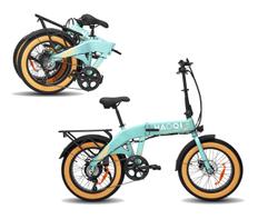 HAOQI Squirrel sammenleggbar elektrisk fatbike blå elsykkel elektrisk sykkel