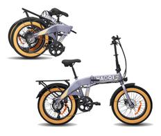 HAOQI Squirrel sammenleggbar elektrisk fatbike grå elsykkel elektrisk sykkel