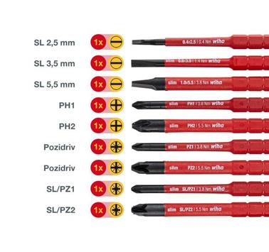 WIHA TorqueVario-S electric momentskrutrekkersett 0.8-5Nm VDE 1000V (40674)